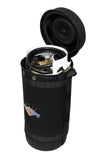 Flame King Propane Gas Hauler Kit 10lb Propane Tank, Adapter Hose and Insulated Protective Carry Case