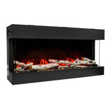 Amantii 40 Inch Tru-View Slim Smart Indoor Outdoor 3 Sided Electric Fireplace