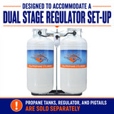 Flame King 40lb Rack for Dual Propane Tank RVs & Trailers