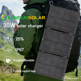 Lensun 30W Waterproof Solar Charger