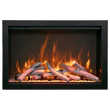 Amantii 33 inch Traditional Bespoke Smart Indoor Outdoor Electric Fireplace