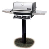 MHP THRG2 Stainless Steel Hybrid Gas Grill Head With 2 Stainless Steel Shelves