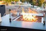Elementi Plus OFP101BB Copenhagen Porcelain Top Outdoor Fire Table