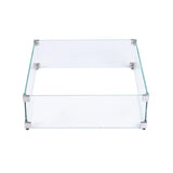 Elementi Plus OFP101BW Annecy Porcelain Top Outdoor Fire Table