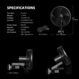 Spider Farmer G8600 LED Grow Light + 5' x 5' Grow Tent + 6" Inline Fan Combo with Temperature and Humidity Controller + 6" Clip Fan