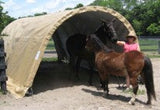 Rhino Shelter | 12'Wx20'Lx8'H Portable Livestock Shelter (Animal Run-In) Round Style