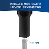 12"400 Series Spray Head w/15' Brass Adj Nozzle