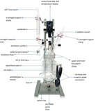 Ai Glass Reactor Ai 5L Single Jacketed - 115V/230V Compatible