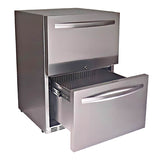 RCS 24-Inch 5.2 Cu. Ft. Outdoor Rated Dual Drawer Compact Refrigerator - REFR4