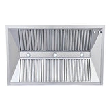 RCS 48 Inch 1200 CFM Stainless Steel Vent Hood - RVH48