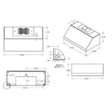 RCS 48 Inch 1200 CFM Stainless Steel Vent Hood - RVH48