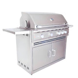 RCS Cutlass Pro 38 Inch 4 Burner Freestanding Gas Grill With Flame Tamers