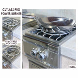 RCS Cutlass Pro Series Built-In Power Burner With Stainless Steel Lid - RSB3A