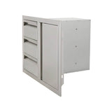 RCS Valiant 33 Inch Stainless Steel Triple Drawer & Door Combo - VDC2SC