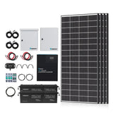 Renogy Complete Cabin Solar Kit 1200W 2500W | Optional 9.6kWh Deep-Cycle AGM / LiFePO4 Batteries