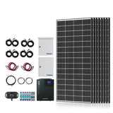 Renogy Complete Cabin Solar Kit 1200W 2500W | Optional 9.6kWh Deep-Cycle AGM / LiFePO4 Batteries