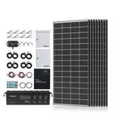 Renogy Complete Cabin Solar Kit 1200W 2500W | Optional 9.6kWh Deep-Cycle AGM / LiFePO4 Batteries