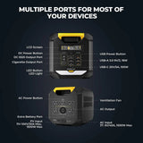 BougeRV ROVER2000 Semi-Solid Portable Power Station with ROCKY Metal Fridge