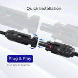Solar Connectors Y Branch Parallel Adapter Cable MMF+FFM Pair