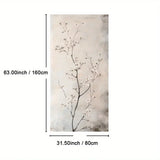 1 Piece framed minimalist white floral wall art - Large Canvas Print with Wooden Frame，Texture Background Poster Suitable Li