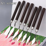 1/3/5/7Pcs/Set Stainless Steel Oil Painting Knife Artist Spatula Art Tools stationery Cake baking supplies painting drawing cute