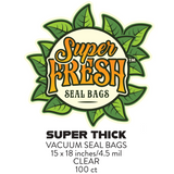 Super Fresh 15” x 18” Clear 100 PACK - Case of 6