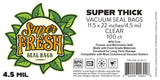 Super Fresh 11.5” x 22” Clear 100 PACK