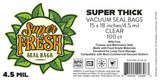 Super Fresh 15” x 18” Clear 100 PACK - Case of 6