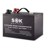 SOK Battery 12V 100Ah LiFePO4 4D Battery Bluetooth & Built-in Heater Option