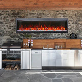 Amantii Symmetry Bespoke 50 Inch Indoor or Outdoor Built-In Electric Fireplace