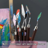 1/3/5/7Pcs/Set Stainless Steel Oil Painting Knife Artist Spatula Art Tools stationery Cake baking supplies painting drawing cute