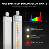 Spider Farmer Glow80 80W LED Grow Light and Metal Plant Stand with Trays