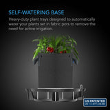AC Infinity Self-Watering Fabric Pot Base XL, 4-Pack