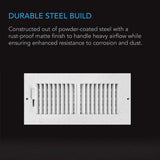 AC Infinity Register Ventilation Grille 4" x 10", White