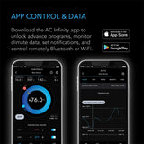 AC Infinity CONTROLLER 79 PRO, Independent Programs for Two Devices, Dynamic VPD, Temperature, Humidity, Scheduling, Data App, Bluetooth + WiFi