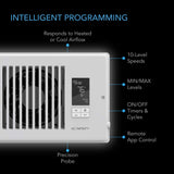 AC Infinity AIRTAP T6, Quiet Register Booster Fan System, White, for 6" x 10" Registers