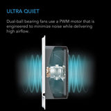 AC Infinity AIRTAP T4, Quiet Register Booster Fan System, White, for 4" x 10" Registers