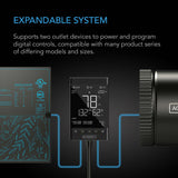 AC Infinity CONTROLLER 79 PRO, Independent Programs for Two Devices, Dynamic VPD, Temperature, Humidity, Scheduling, Data App, Bluetooth + WiFi