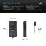 AC Infinity CO2 + Light Sensor for Controller AI+, CO2 Data Tracking, Optimized FAE, Day & Night Scheduling, Enables Equipment Control Programming