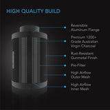 Air Filtration Kit PRO 4", Inline Fan with Smart Controller, Carbon Filter & Ducting Combo