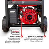 4000 Watt Honda Powered Generator Portable Gas Power Professional Use