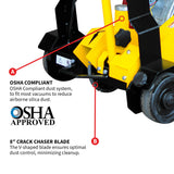8" Crack Chaser Concrete Repair Saw with 13 HP Honda GX390 Engine
