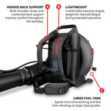 79.9cc Commercial Backpack Leaf Blower 1,272 CFM 222 MPH Lightweight Professional Gas Powered Blower Landscaping Lawn Care Property Maintenance
