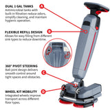 Tomahawk Electric Floor Scrubber Cleaner with 16” Power Mop Brushes Cordless Battery Powered