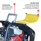 9HP Reverse Plate Compactor Honda GX270 Electric Start 11,690 lbs/ft² for Granular Cohesive Soil Compaction