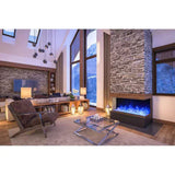 Amantii 72 Inch Tru-View XL Deep Built-In Indoor Outdoor 3 Three Sided Electric Fireplace
