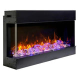 Amantii 40 Inch Tru-View Slim Smart Indoor Outdoor 3 Sided Electric Fireplace
