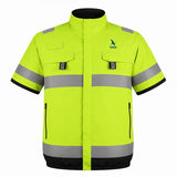 30V Battery-Powered High Vis Fan-Cooled Short Sleeve Complete Cooling System