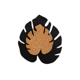 Kostr™ - Double sided leaf-shaped plant pot coaster - Cork + Pineapple leather