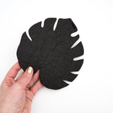 Kostr™ - Double sided leaf-shaped plant pot coaster - Cork + Pineapple leather
